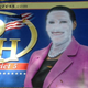The vandalized campaign sign
Twitter/GloForCongress